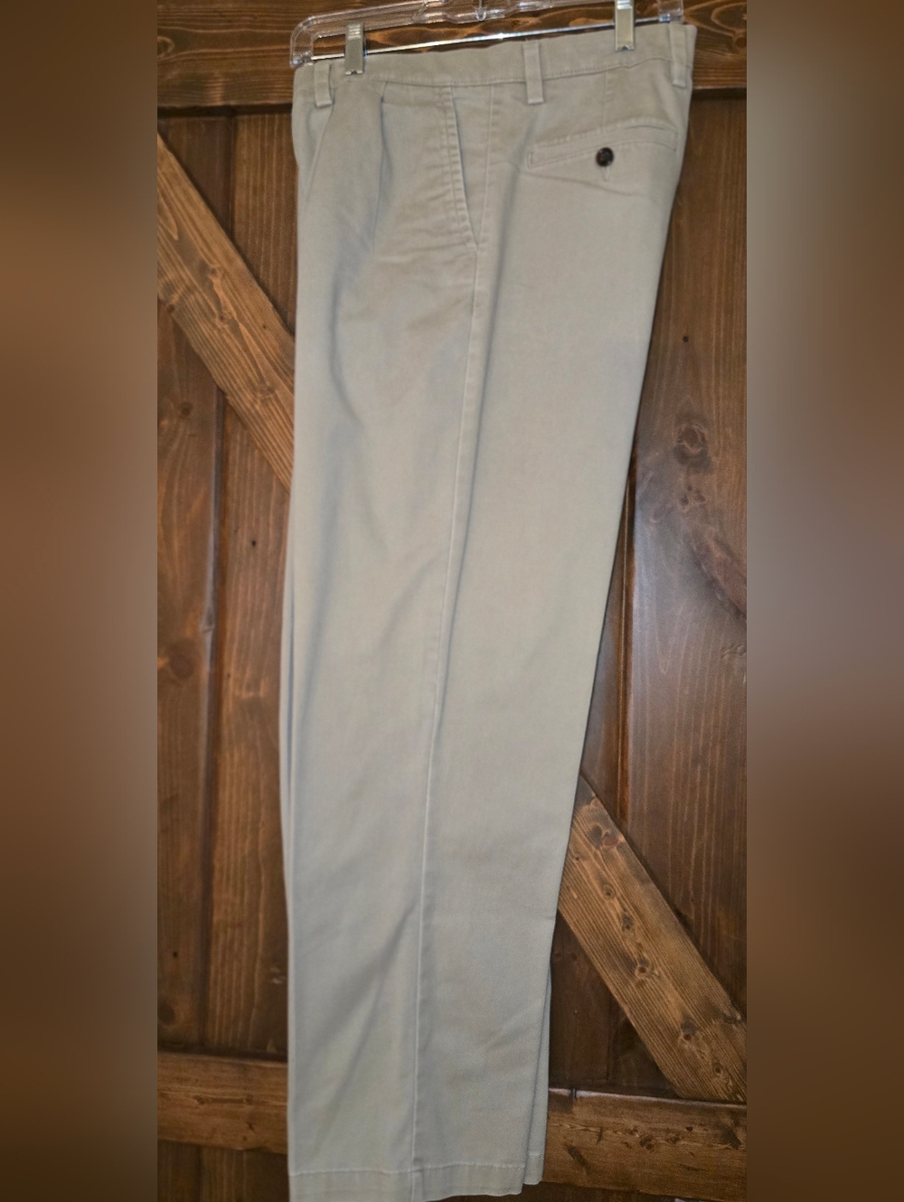 Dockers Classic Fit Flat Front Khaki Chinos Tan Beige 34x32 See Size Note